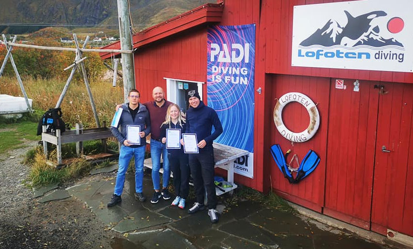 Vellykket PADI IDC hos Lofoten Diving