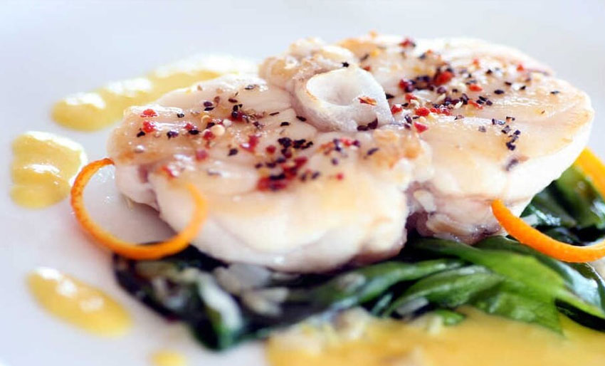 Stekt breiflabb i sitrussaus