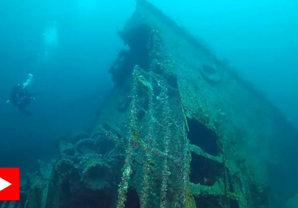 Sprengt av magnetisk mine