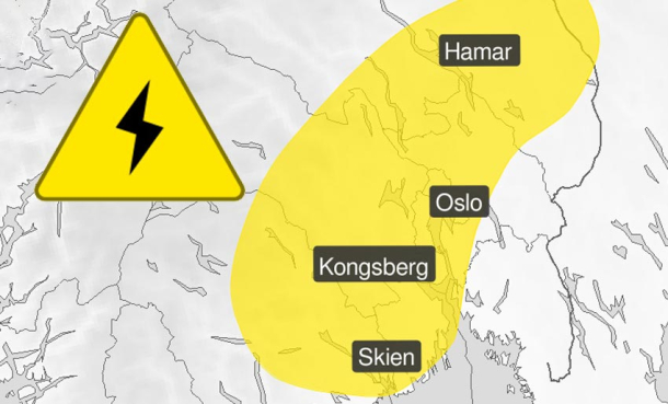 Farevarsel: Mye lyn i ettermiddag