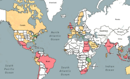PADI med globalt statuskart for COVID-19