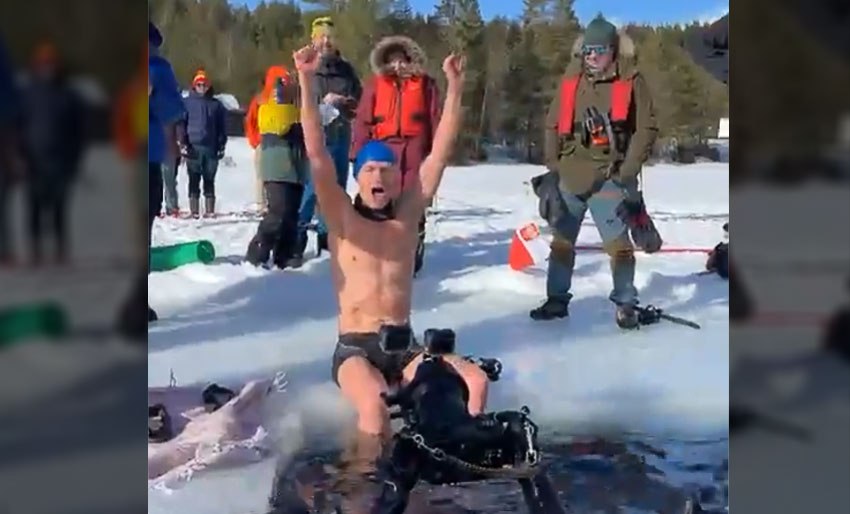 Ny verdensrekord under isen